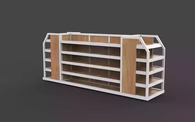 retail shelves 3D model