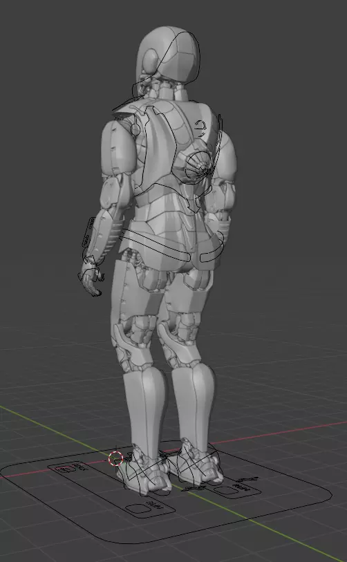Robot Sci-Fi 3D model_7