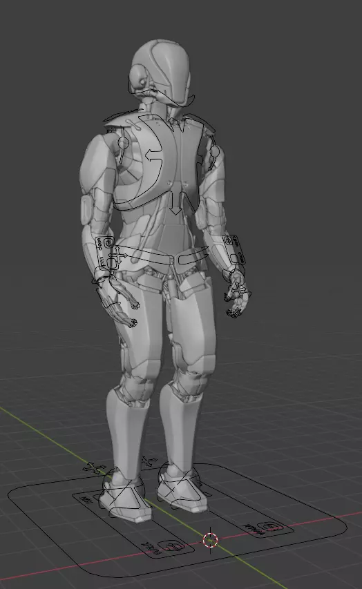Robot Sci-Fi 3D model_6