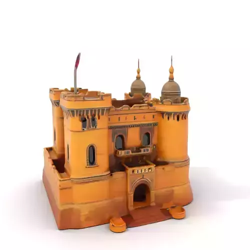 Medieval Sandstone Castle model pack Low-poly 3D model