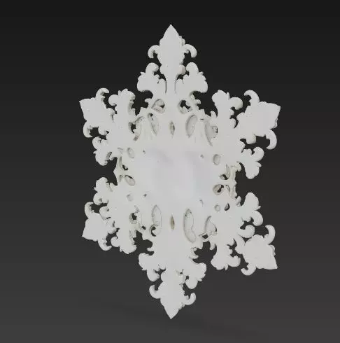 Christmas Star Decorative Medallion 3D Model 3D print model_36