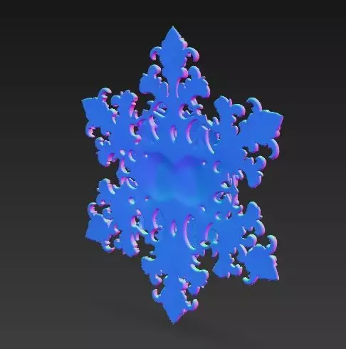 Christmas Star Decorative Medallion 3D Model 3D print model_11