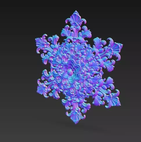 Christmas Star Decorative Medallion 3D Model 3D print model_16