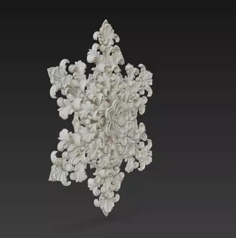 Christmas Star Decorative Medallion 3D Model 3D print model_33