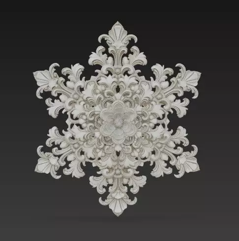 Christmas Star Decorative Medallion 3D Model 3D print model_31