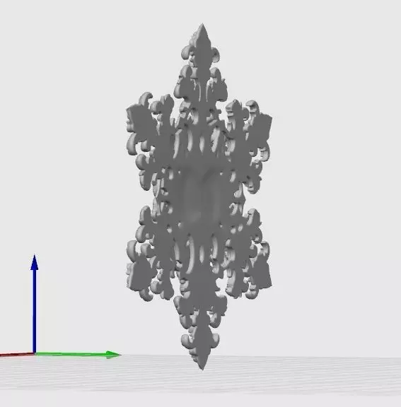 Christmas Star Decorative Medallion 3D Model 3D print model_25