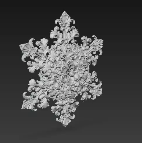 Christmas Star Decorative Medallion 3D Model 3D print model_38