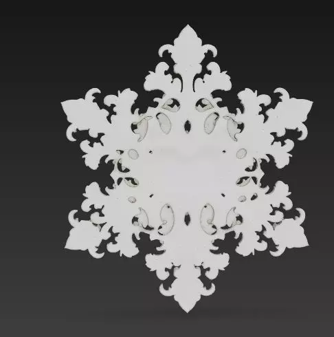 Christmas Star Decorative Medallion 3D Model 3D print model_1