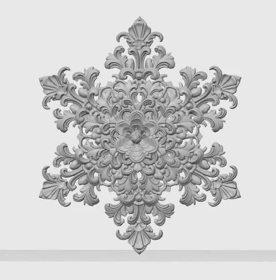 Christmas Star Decorative Medallion 3D Model 3D print model_29