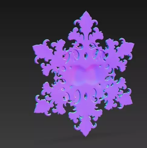 Christmas Star Decorative Medallion 3D Model 3D print model_13