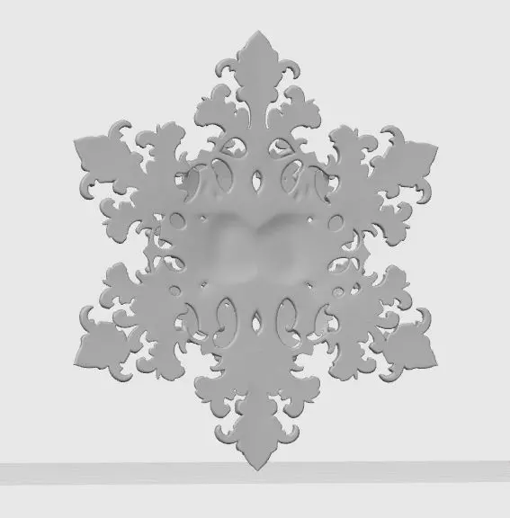 Christmas Star Decorative Medallion 3D Model 3D print model_24