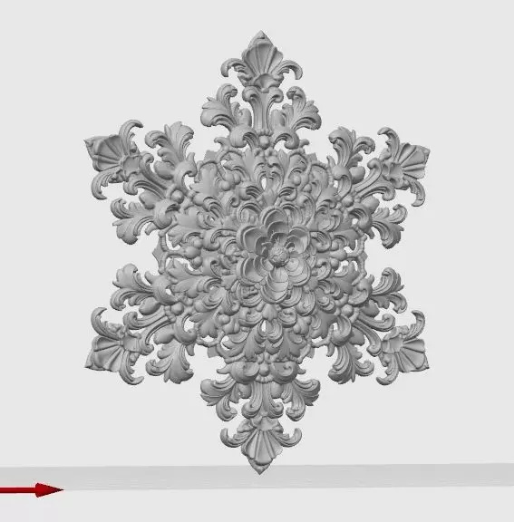 Christmas Star Decorative Medallion 3D Model 3D print model_18