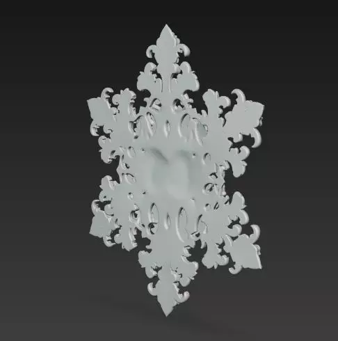 Christmas Star Decorative Medallion 3D Model 3D print model_41