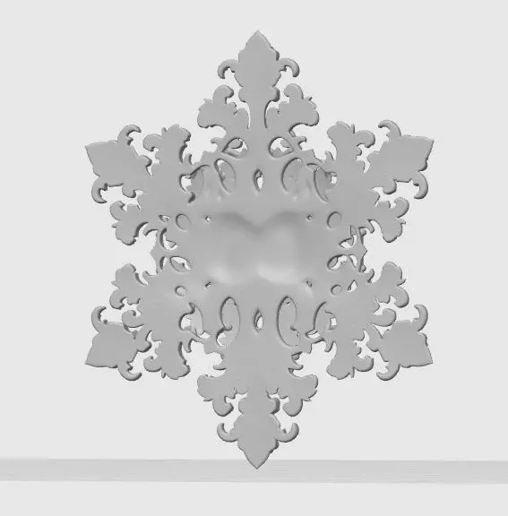 Christmas Star Decorative Medallion 3D Model 3D print model_22