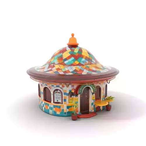 Colorful Bistro Pavilion model pack Low-poly 3D model