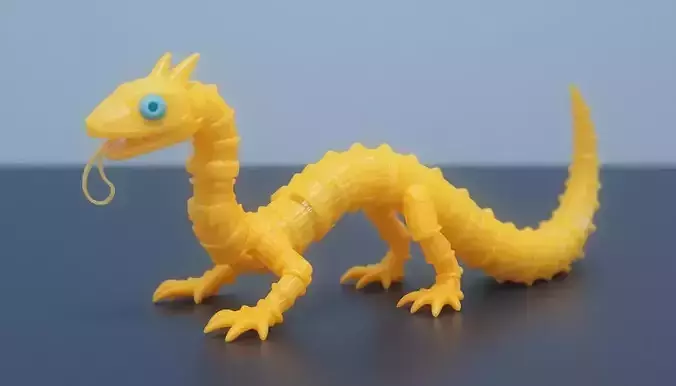 Articulated Flexi Animal Toy 3D Model Moveable Creature Design