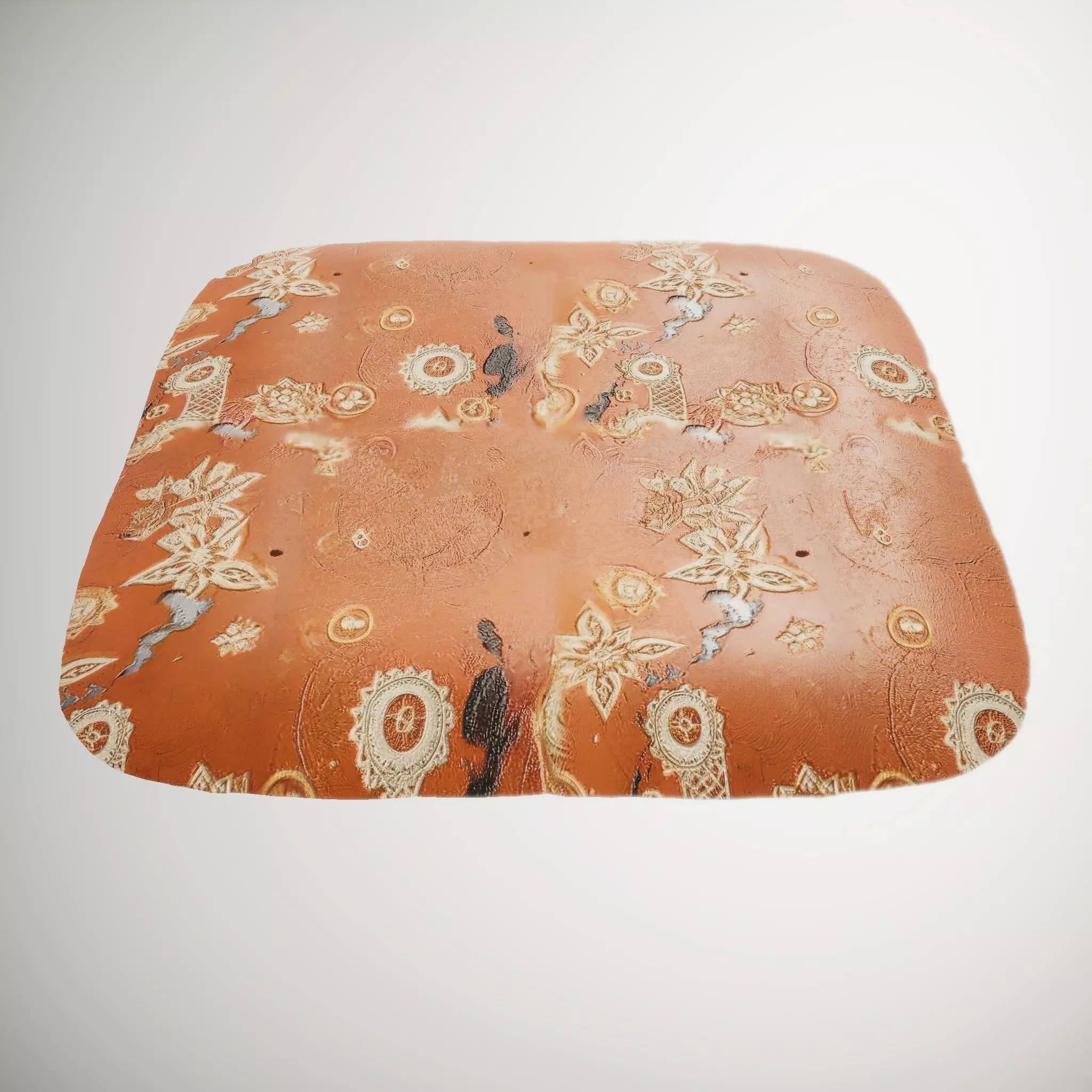 Terracotta Floral Engraved HQ PBR Textures Set Texture_4