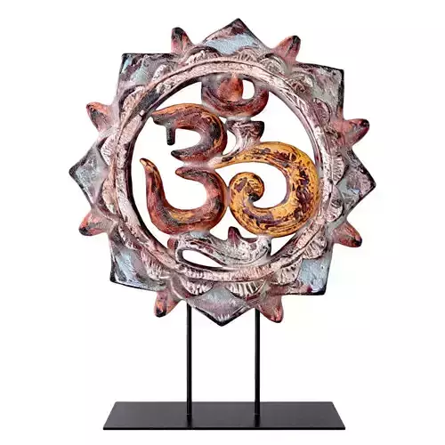 Balinese Om Wood Carving