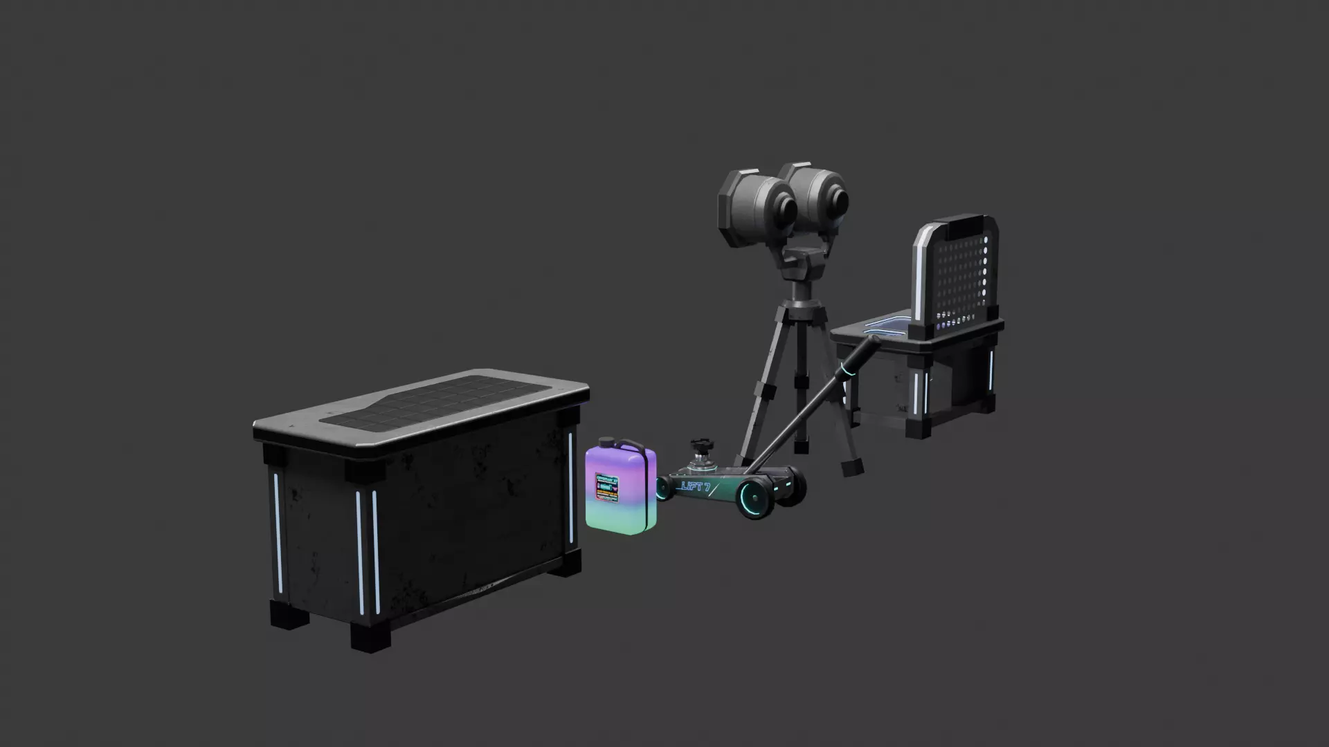 Industrial Workshop Pack  Sci-Fi Low Poly Props for Games Low-poly 3D model_4