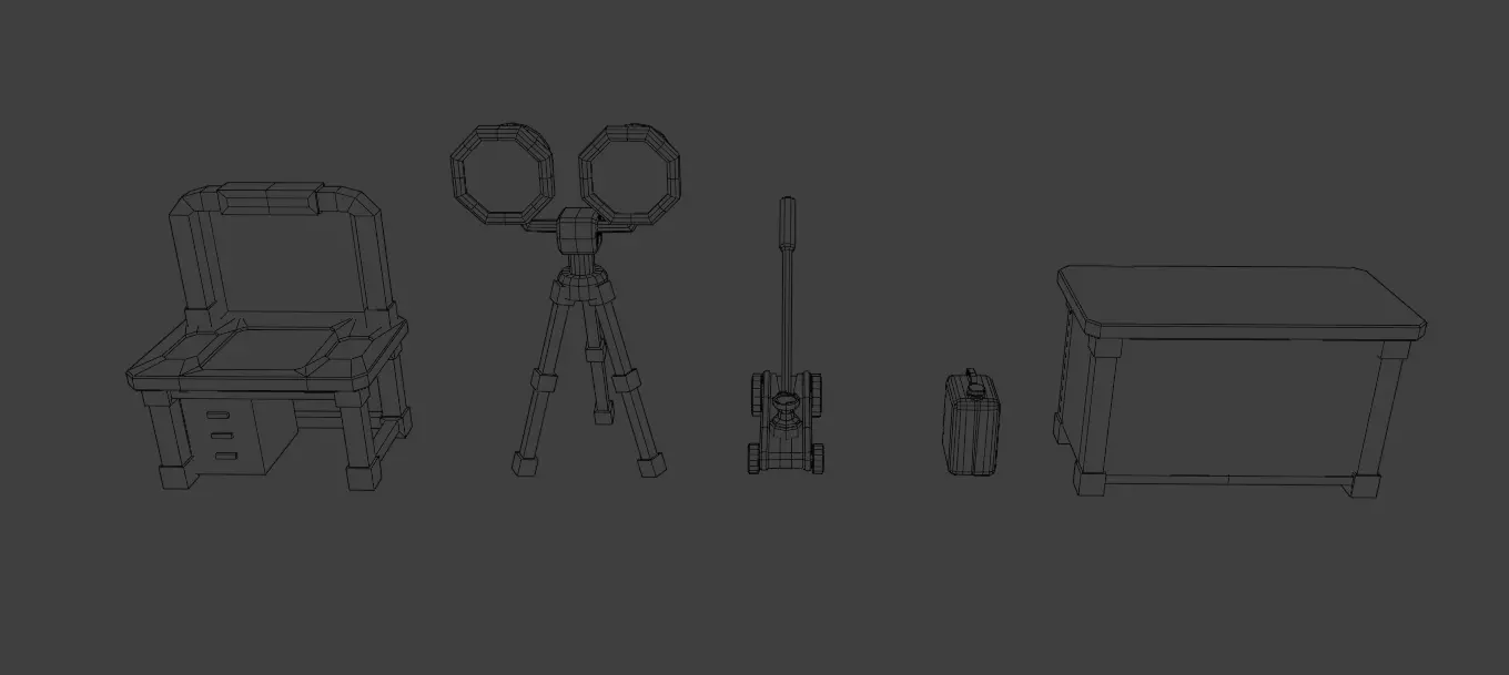 Industrial Workshop Pack  Sci-Fi Low Poly Props for Games Low-poly 3D model_10