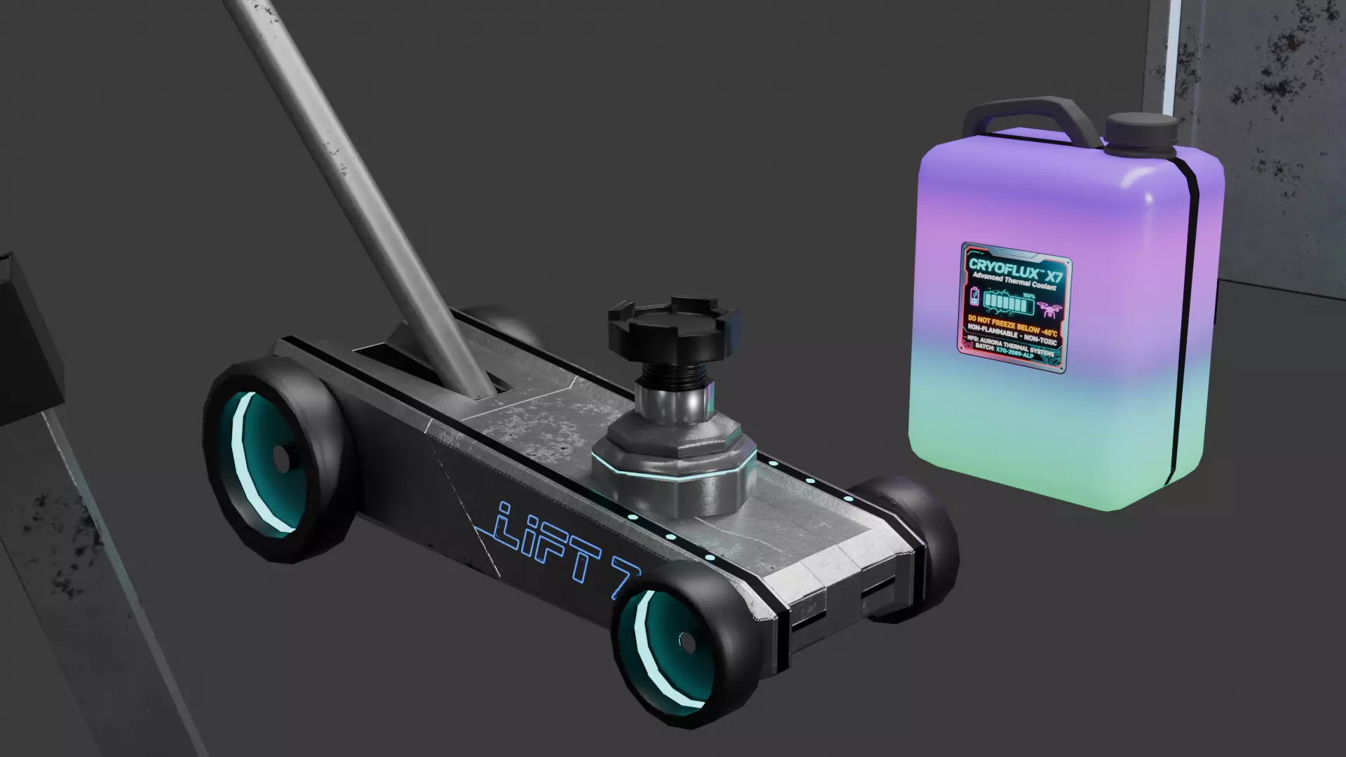 Industrial Workshop Pack  Sci-Fi Low Poly Props for Games Low-poly 3D model_6