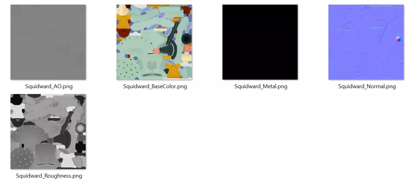 Squidward Tentacles - SpongeBob Low-poly 3D model_5