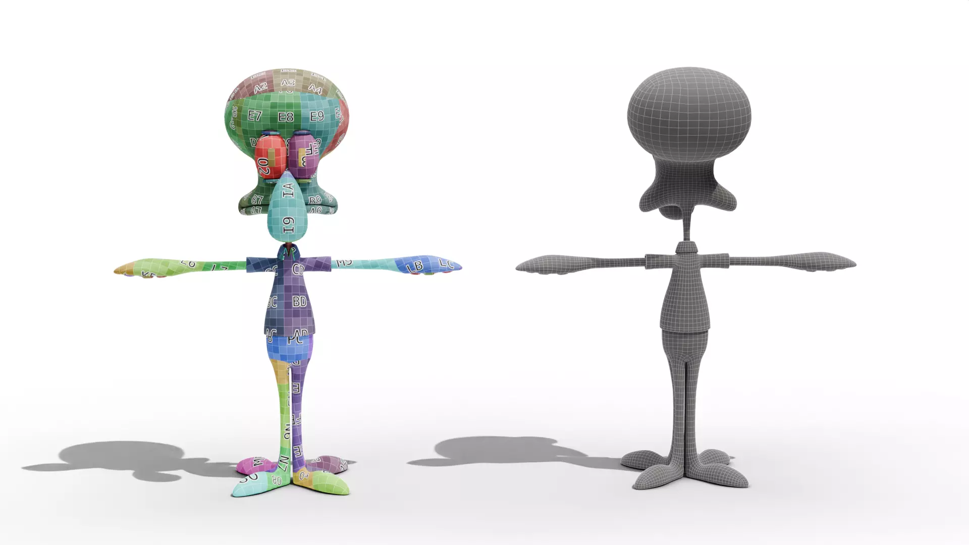 Squidward Tentacles - SpongeBob Low-poly 3D model_10