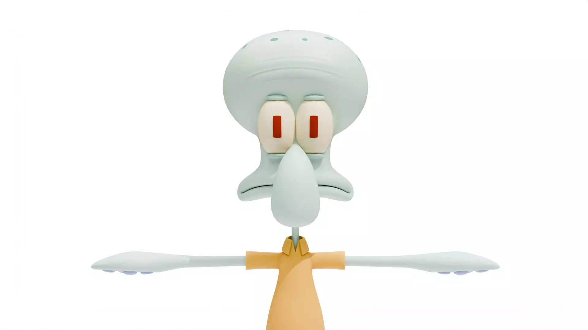Squidward Tentacles - SpongeBob Low-poly 3D model_0