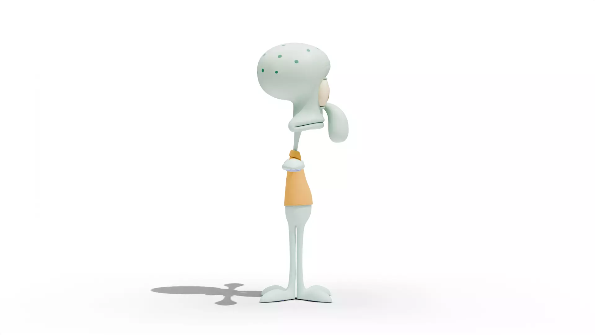 Squidward Tentacles - SpongeBob Low-poly 3D model_3