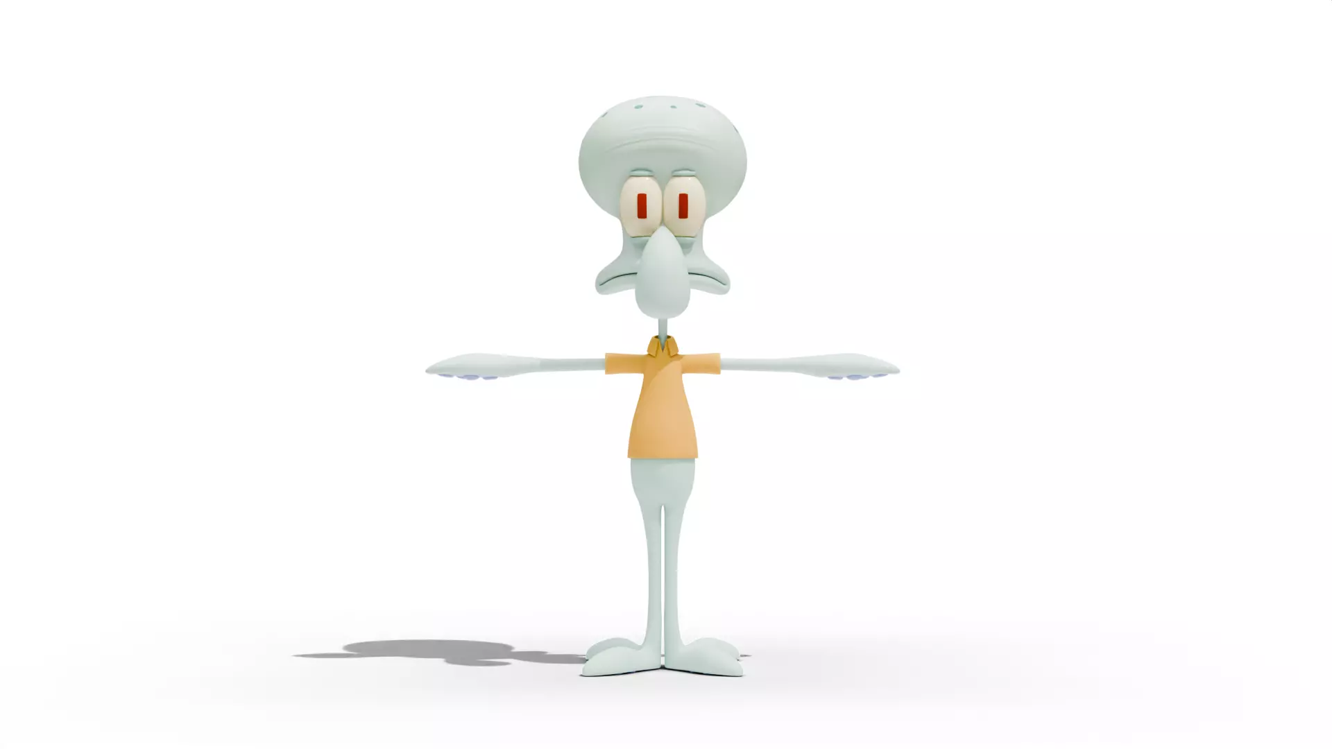 Squidward Tentacles - SpongeBob Low-poly 3D model_2