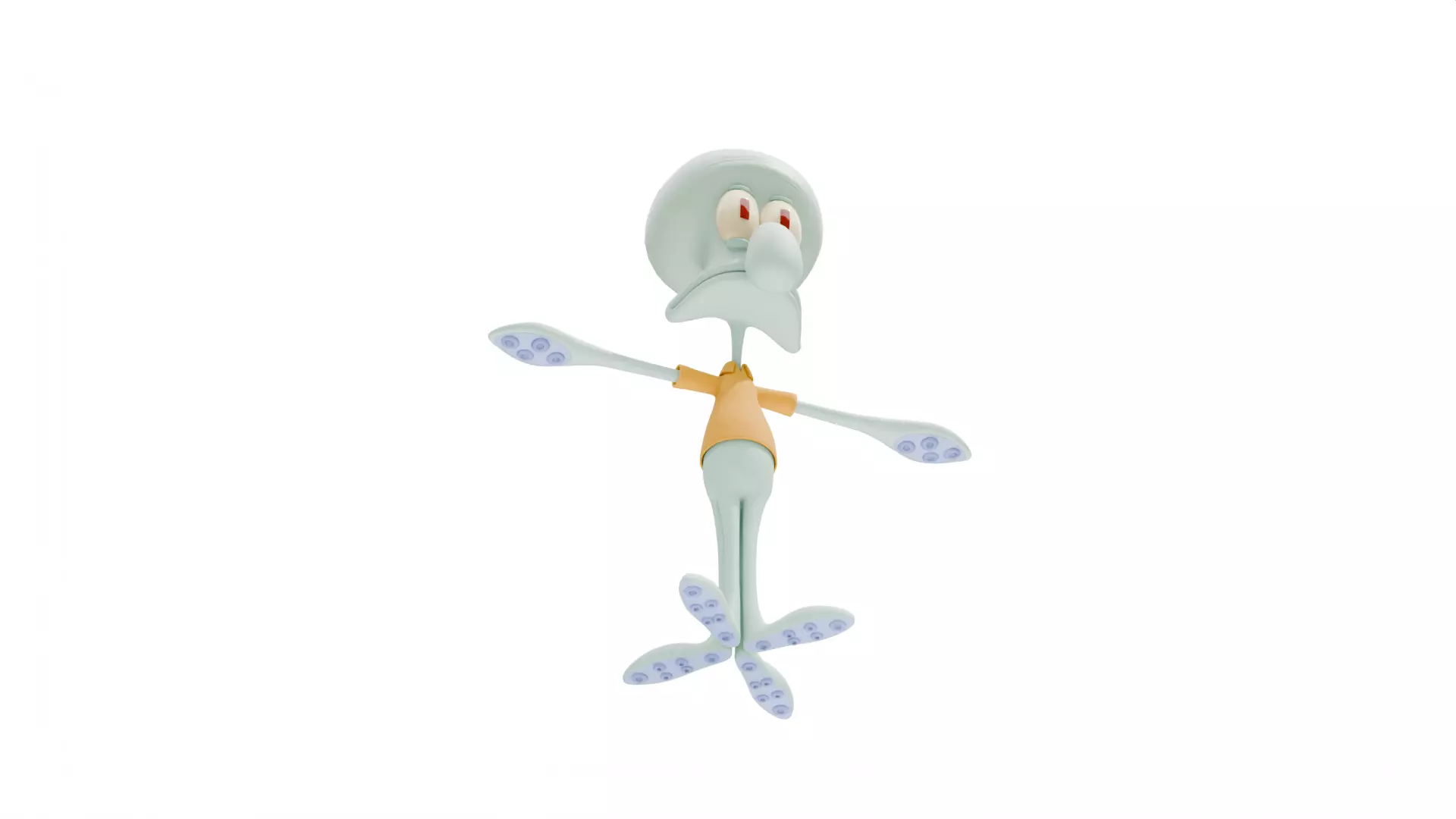 Squidward Tentacles - SpongeBob Low-poly 3D model_7