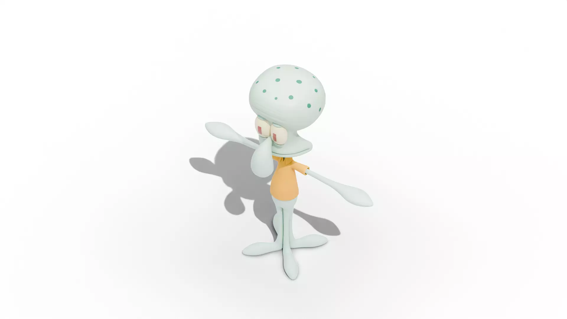 Squidward Tentacles - SpongeBob Low-poly 3D model_6