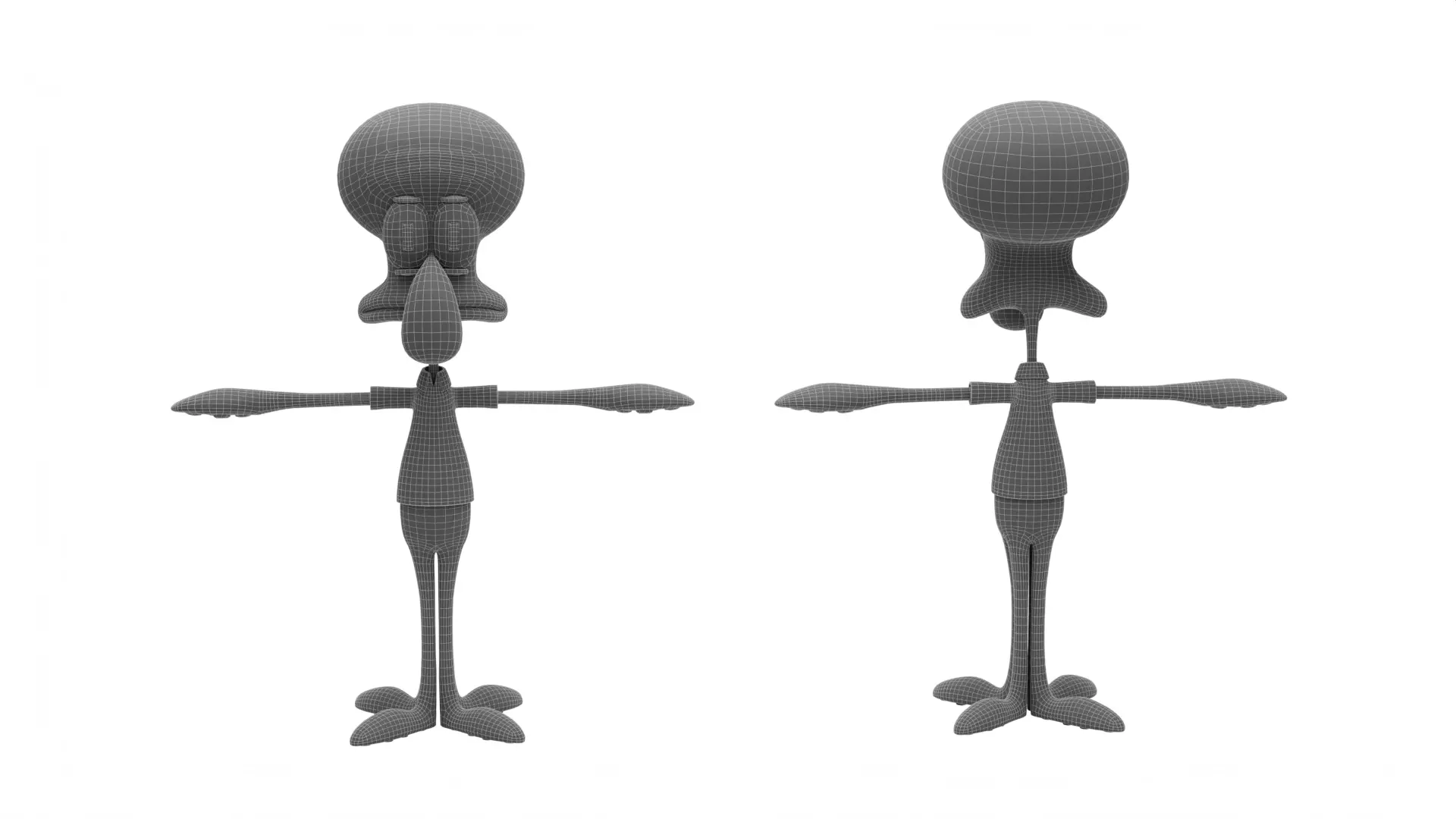 Squidward Tentacles - SpongeBob Low-poly 3D model_11