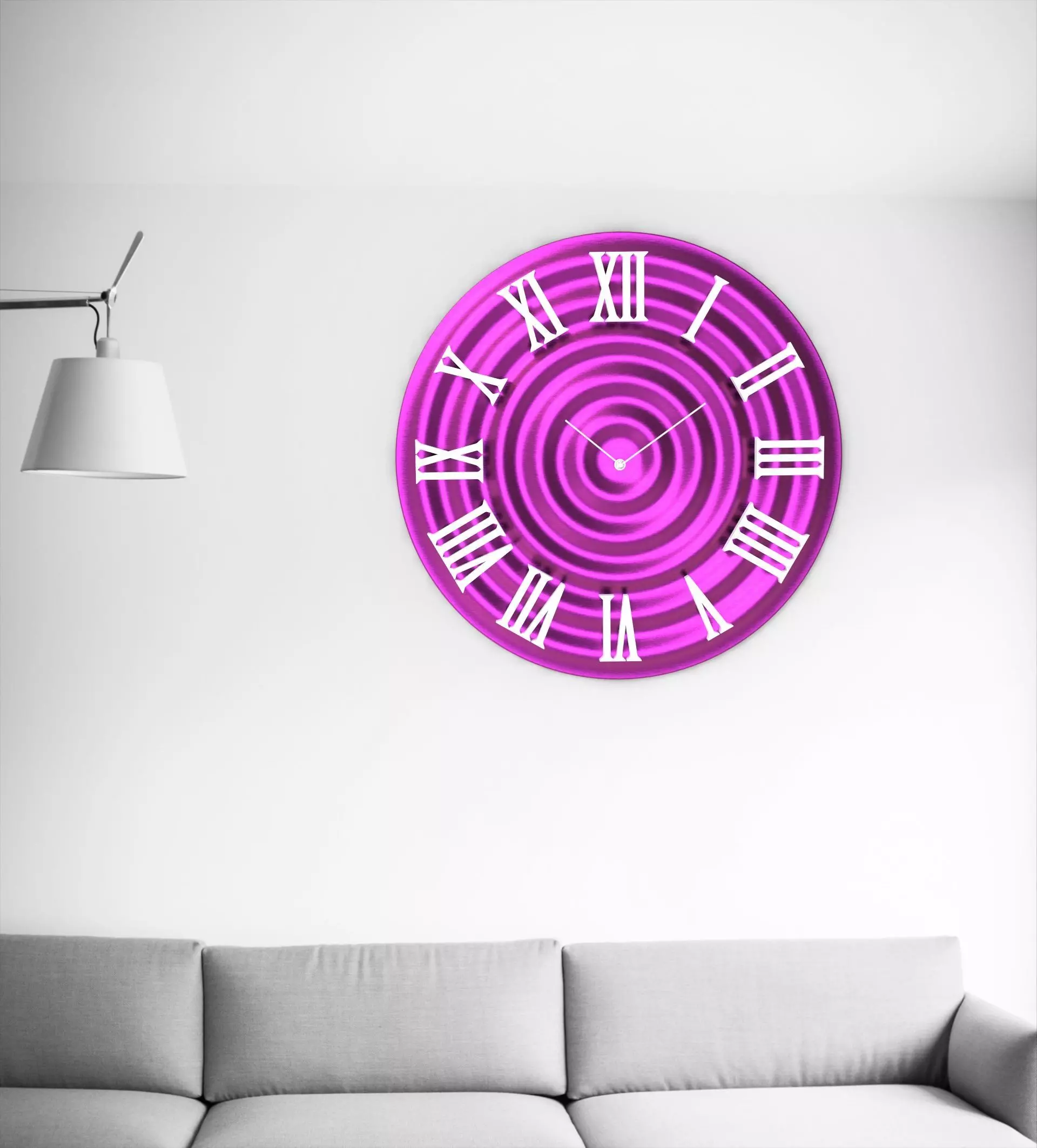 Wall clock 60 cm 3D print model_1