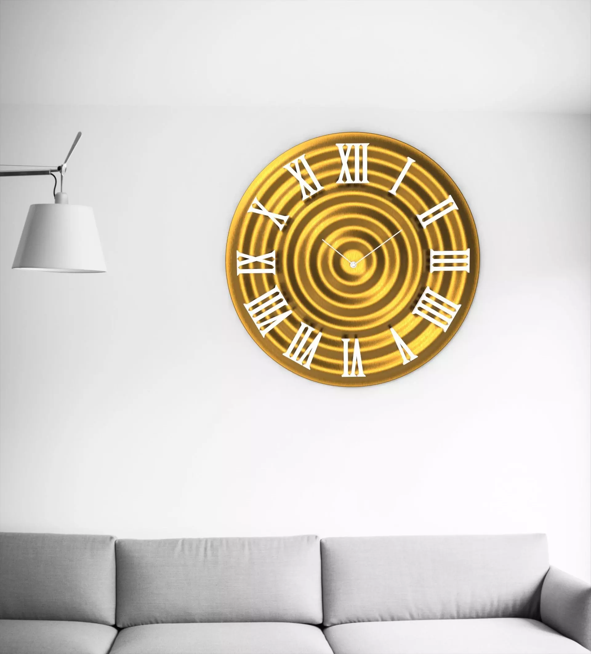 Wall clock 60 cm 3D print model_0