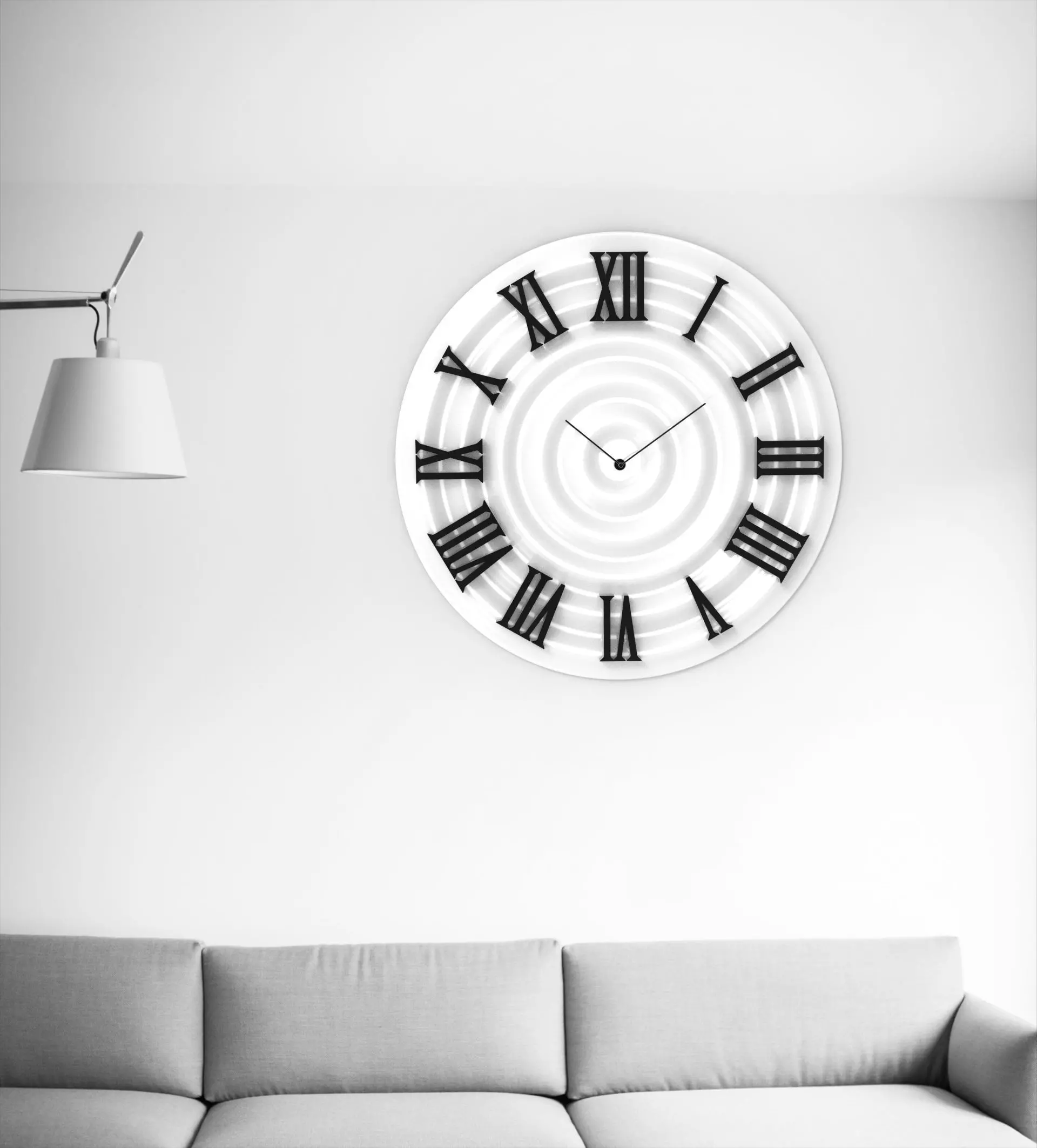 Wall clock 60 cm 3D print model_3