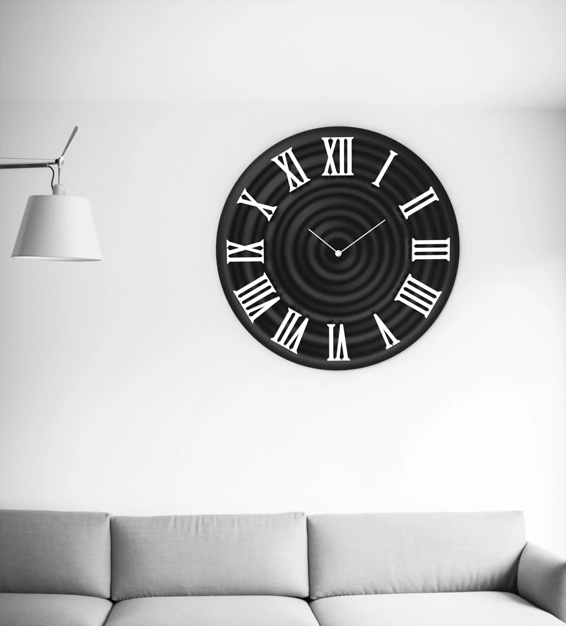 Wall clock 60 cm 3D print model_2