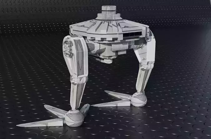 Royalty-Free License battle robot Low-poly 3D model