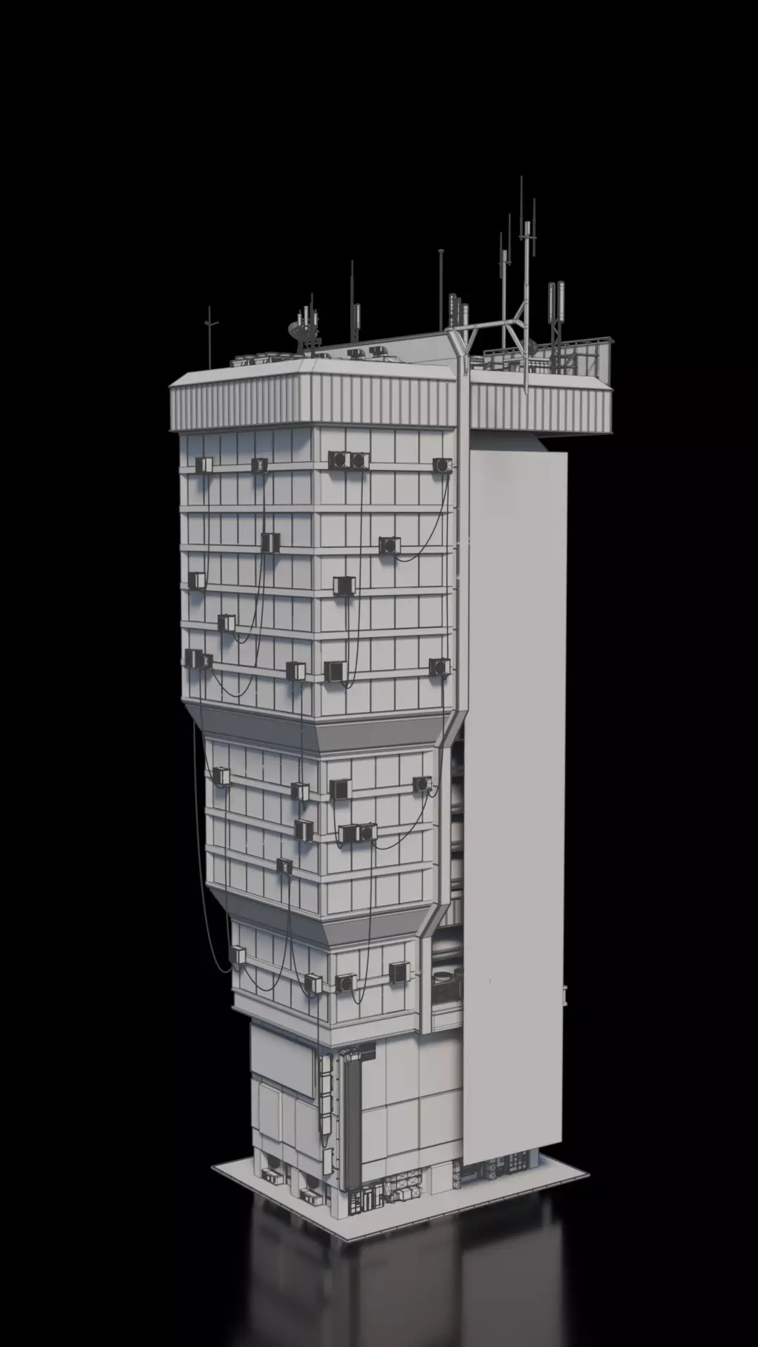 Cyberpunk building 30 3D model_3