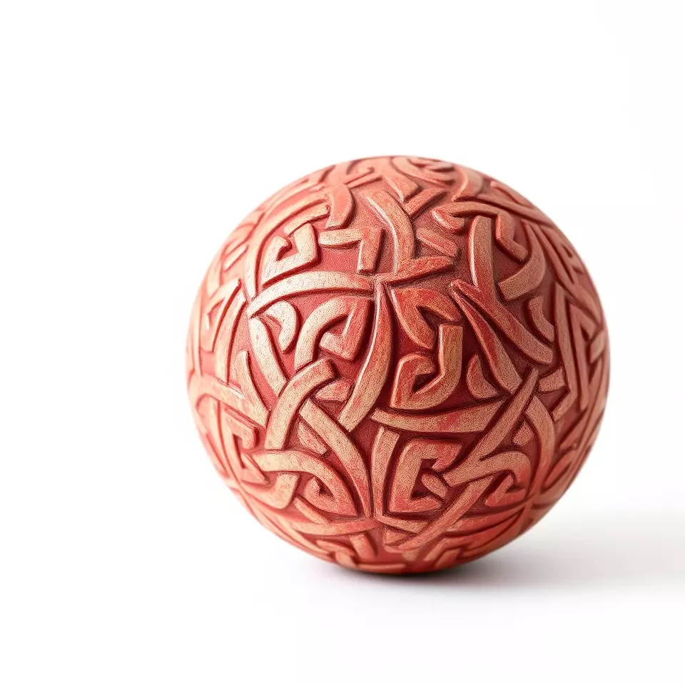 HQ PBR Textures Set Ornate Celtic Red Carved Texture_2