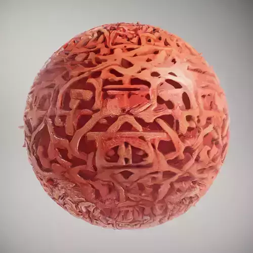 HQ PBR Textures Set Ornate Celtic Red Carved