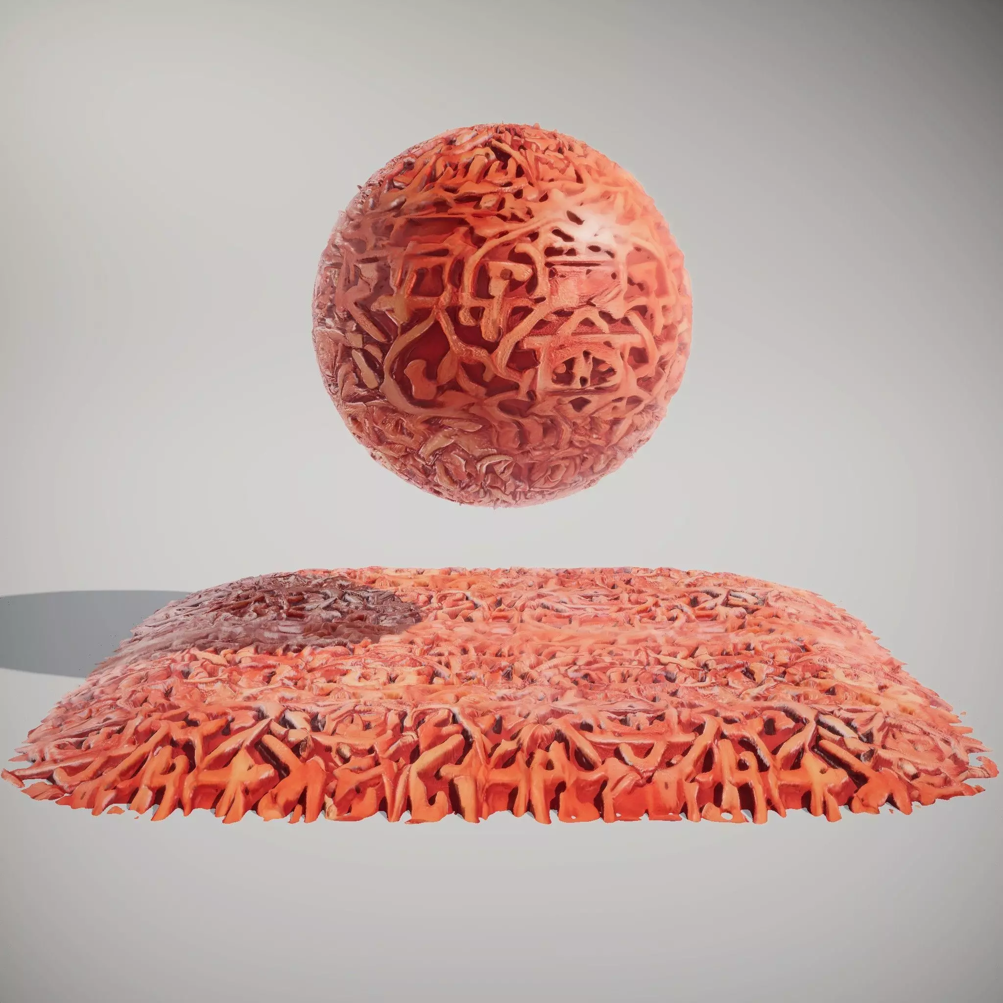 HQ PBR Textures Set Ornate Celtic Red Carved Texture_3