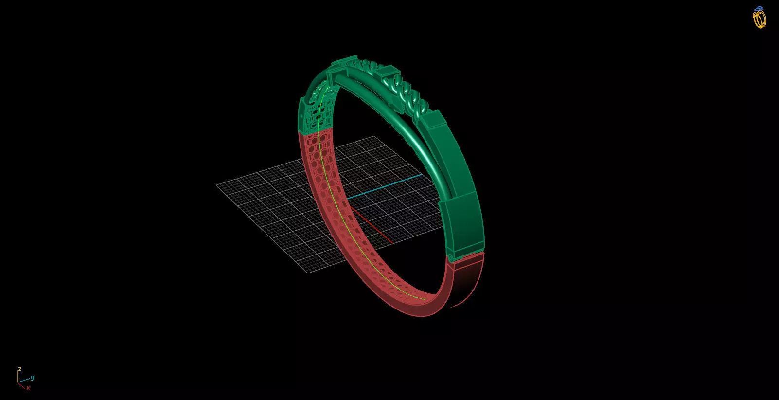 bracelet  3D print model_8