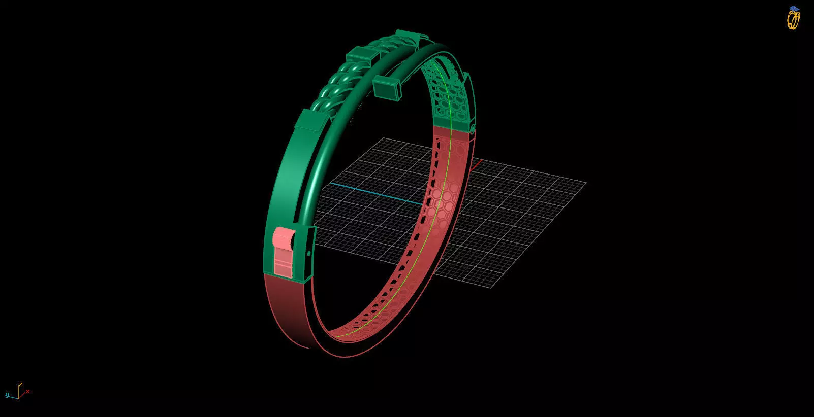 bracelet  3D print model_7