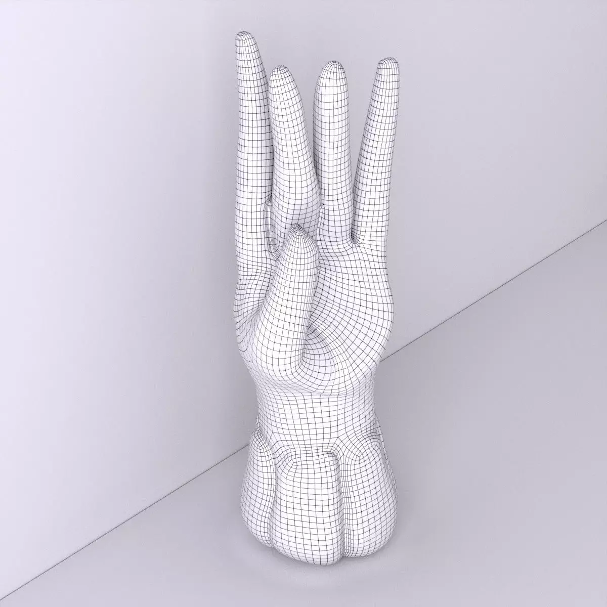 Concrete Hand Stand 3D model_3