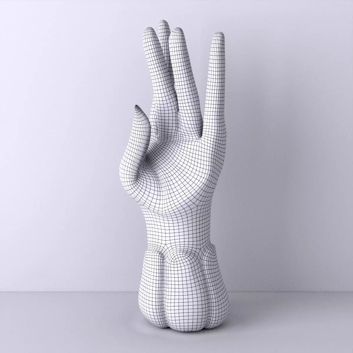 Concrete Hand Stand 3D model_1