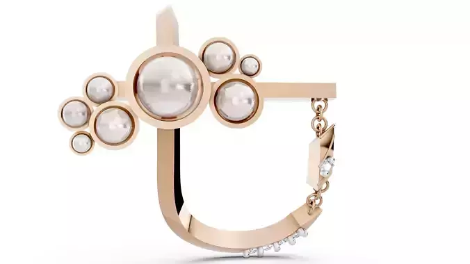 Modern pearl earrings