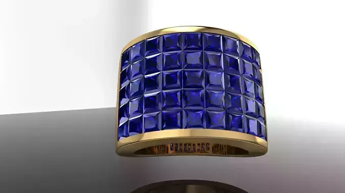 Princess cut stone ring