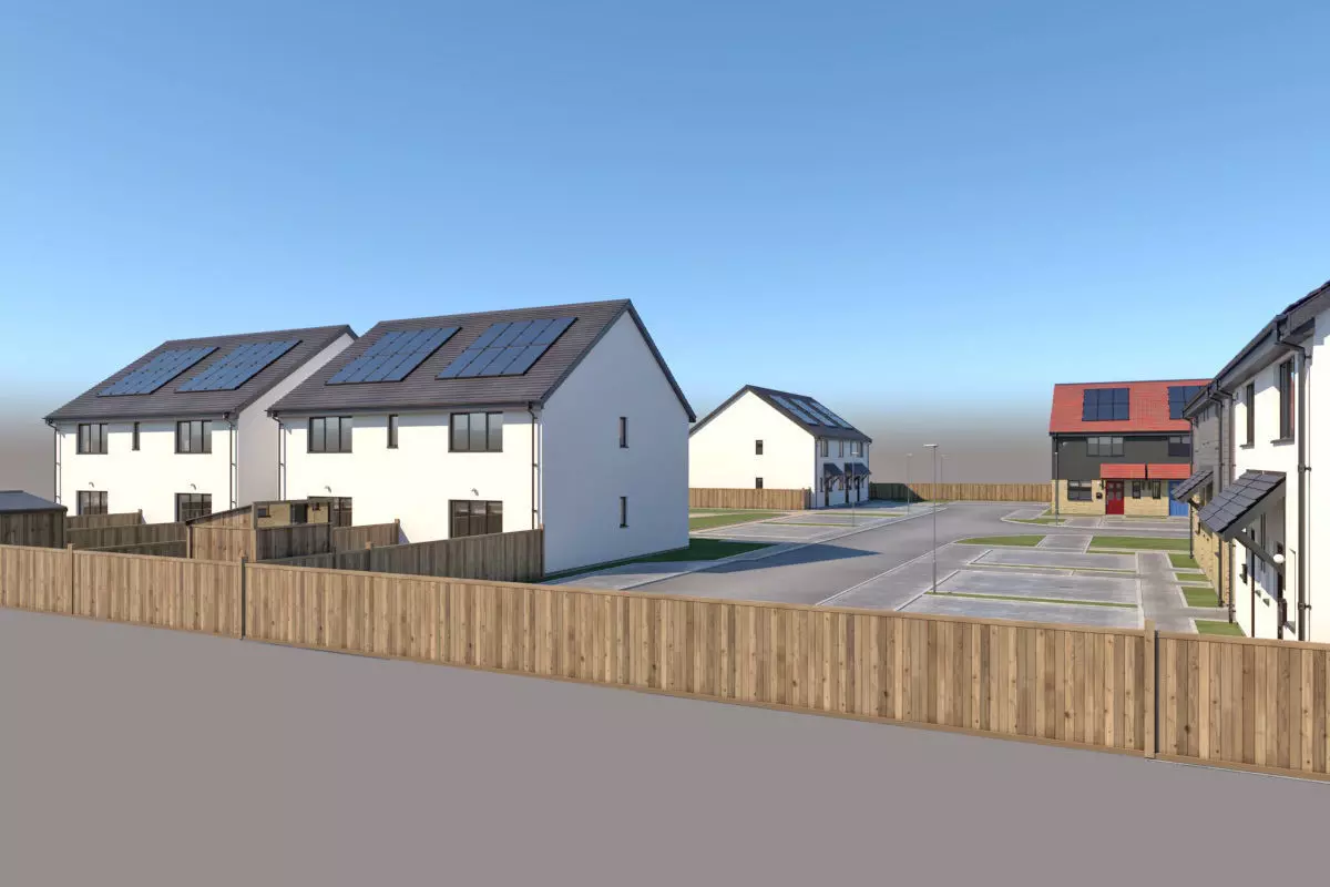 Typical  peaceful UK modern suburb neighbourhood 3D model_11