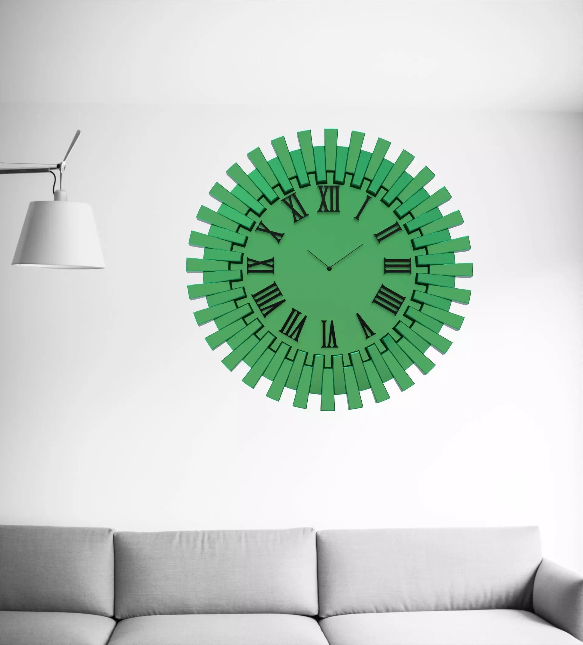 20 cm wall clock 3D print model_3
